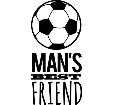 Man's Best Friend Football Sticker - TenStickers