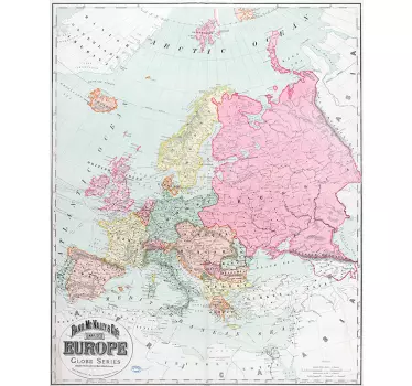 Map of 1900 Europe Wall Sticker - TenStickers