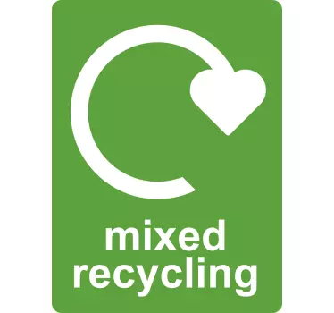 Mixed recycling sticker - TenStickers