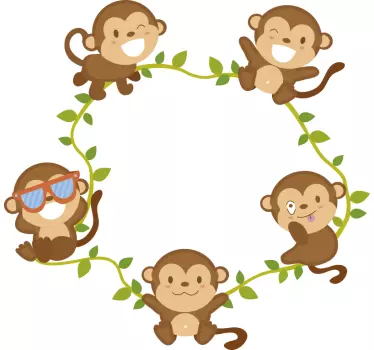 Monkeys Light Switch Sticker - TenStickers