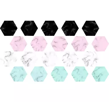 Multicoloured Marble Wall Stickers - TenStickers