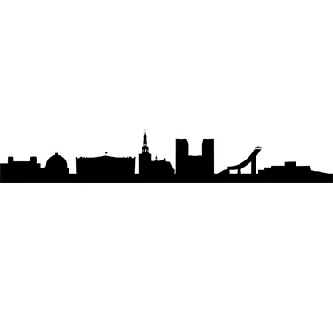 Oslo Silhouette Wall Sticker - TenStickers