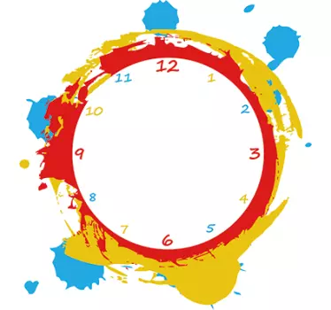 Paint! Clock Sticker - TenStickers