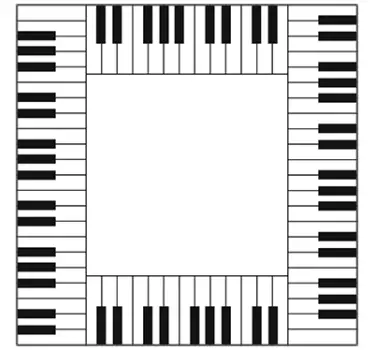 Piano Keyboard Sticker - TenStickers