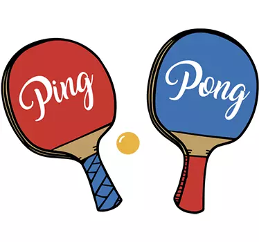 Ping pong wall decor - TenStickers