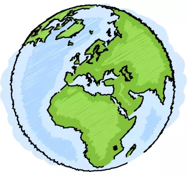 Planet Earth Kids Sticker - TenStickers