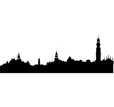 Porto Skyline Sticker - TenStickers