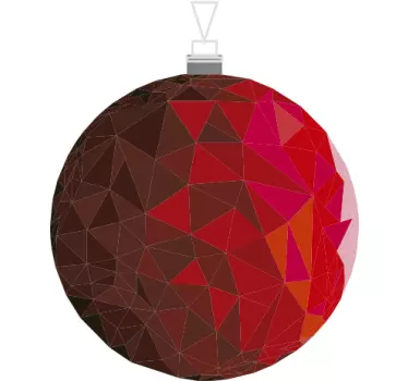 Red Bauble Wall Sticker - TenStickers