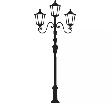 Retro Lamp Wall Sticker - TenStickers