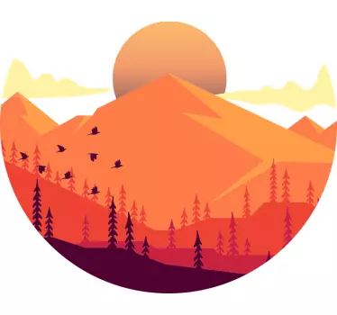 Rising Sun Laptop Sticker - TenStickers