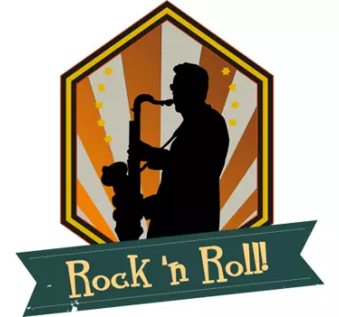 Rock "n" Roll Wall Sticker - TenStickers