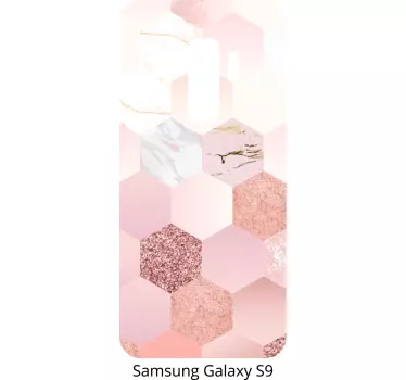 Samsung stickers pink hexagon pattern - TenStickers