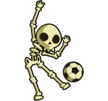 Skeleton Football Monster Sticker - TenStickers