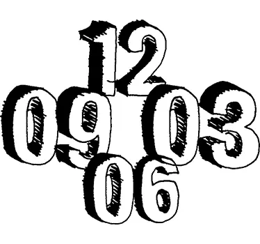 Sketch Wall Clock Sticker - TenStickers