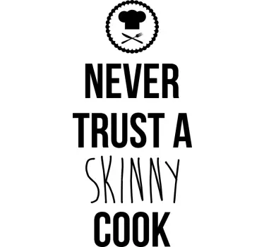 Skinny Cook Wall Sticker - TenStickers