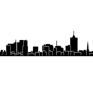 Skyline silhouette cityscape silhouette design - TenStickers