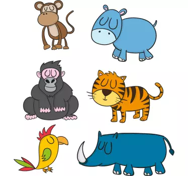 Sleeping Animals Wall Sticker - TenStickers