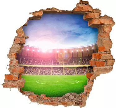 Stadium trompe l'oeil visual effects wall sticker - TenStickers