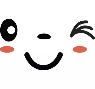 Sticker with a winking face - TenStickers