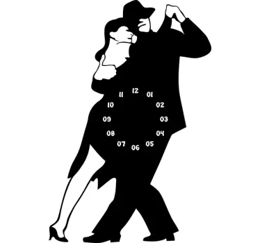 Tango Wall Clock Sticker - TenStickers