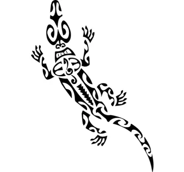 Tribal Salamander Sticker - TenStickers