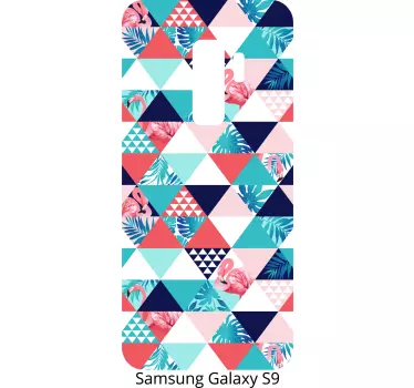 Tropical and geometric decoration Phone sticker - TenStickers