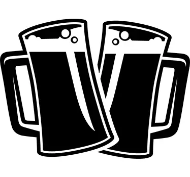 Two Pints of Beer Decal - TenStickers