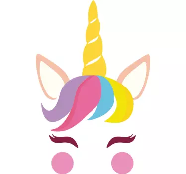 Unicorn Features Samsung Sticker - TenStickers