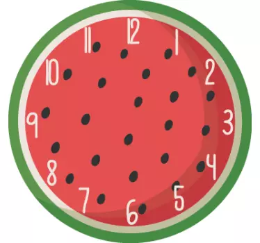 Watermelon sticker clock - TenStickers