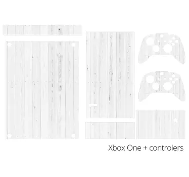 White Wood Texture Xbox Sticker - TenStickers