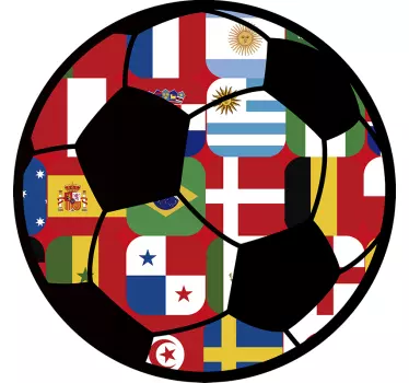 World Football Flags Home Wall Sticker - TenStickers
