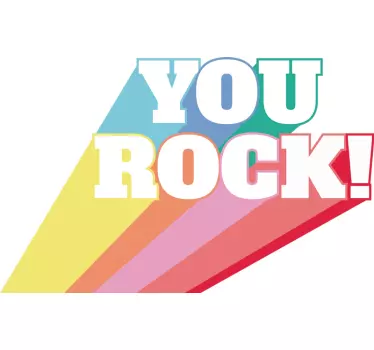 You Rock Coloured Samsung Sticker - TenStickers