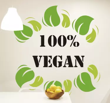 100 per cent vegan wall sticker - TenStickers