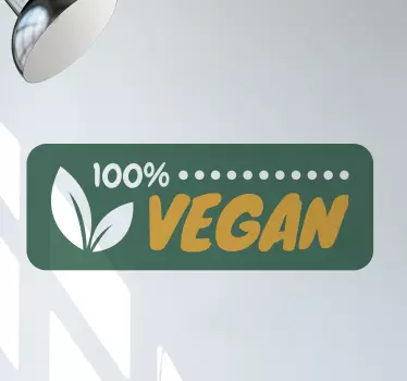 100% vegan workshop decal - TenStickers