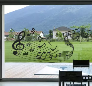 Musical Notes Wall Decal - TenStickers