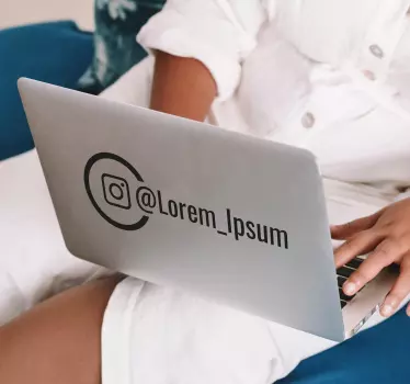 Personalised Instagram window sticker - TenStickers