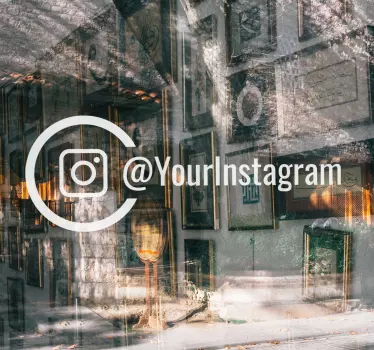 Personalised Instagram window sticker - TenStickers