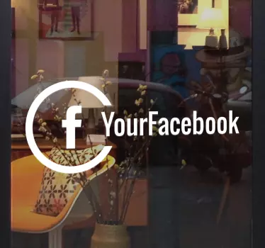 Facebook Window Sticker for Businesses - TenStickers
