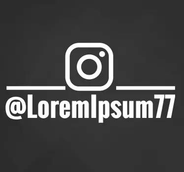 Simple instragram personalised Shop Window Decal - TenStickers