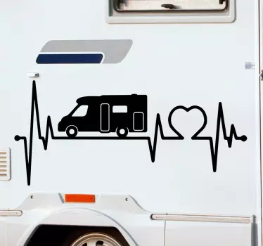 Motorhome Cardiogram  car decal - TenStickers