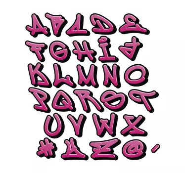 Personalised girl name graffiti design wall sticker for kids - TenStickers