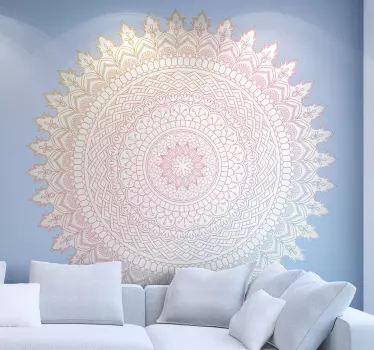 Colourful Mandala Floral Wall Decal - TenStickers