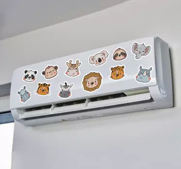 Animal air conditioner Sticker - TenStickers