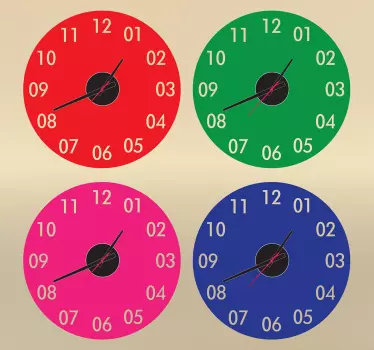 Round Wall Clock Sticker - TenStickers
