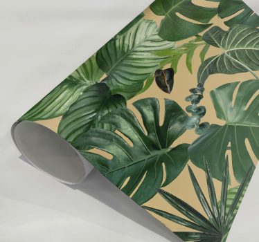 Tropical plants pattern kitchen wall sticker - TenStickers