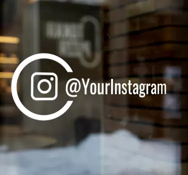 Personalised Instagram window sticker - TenStickers