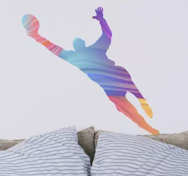 Abstract goalkeeper football decal - TenStickers