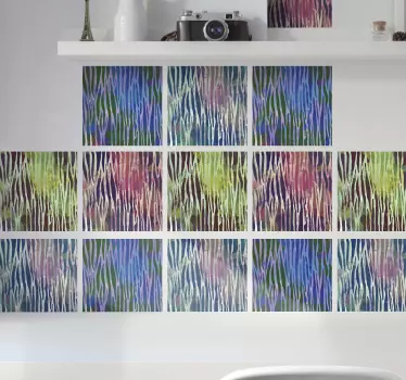 Abstract Zebra texture  tile transfer - TenStickers