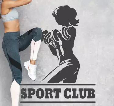 Active fitness woman sports wall sticker - TenStickers