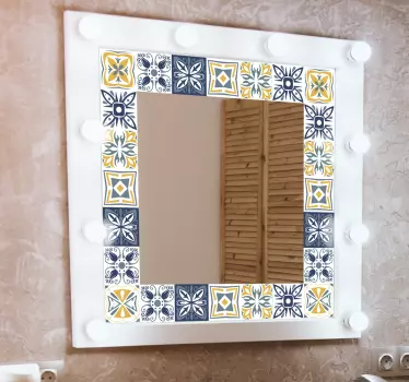 adhesive mirror framewall sticker - TenStickers